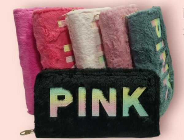 Billetera de peluche PINK