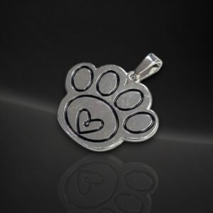 Huella de perrito Acero Blanco