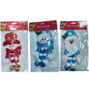 COLGANTE PIERNAS POMPON AZUL Y ROJO