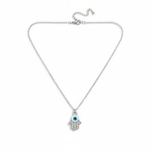 CADENA CON DIJE MANO DE FATIMA OJO PROTECTOR 45CM